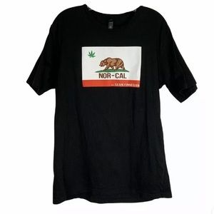 NOR CAL California State Bear Black T-shirt M